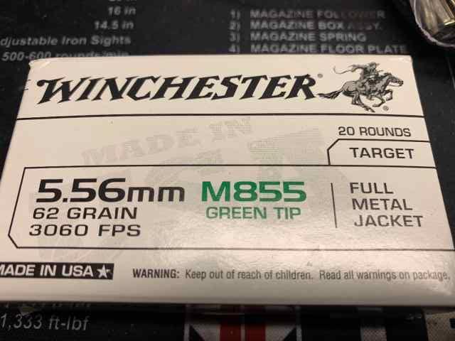 5.56 ammo 62grain 