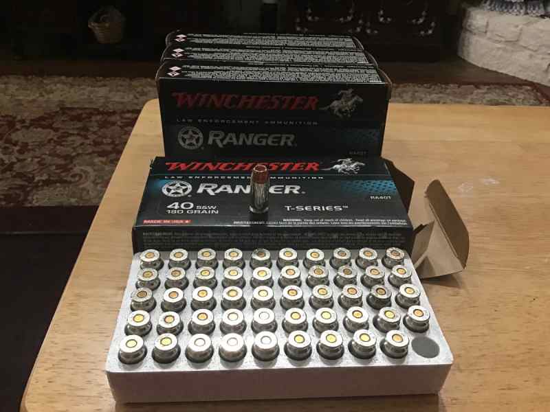 Winchester Ranger 180 Gr 40 cal JHP LE Ammo. $35 
