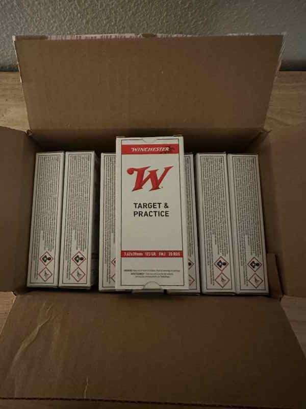 Winchester 7.62x39mm 123 Grain FMJ - 160 rounds