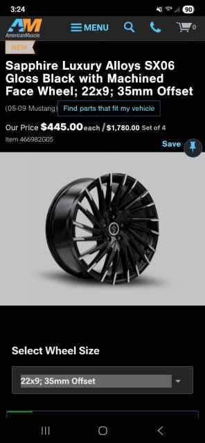 Sapphire Luxury Alloy &quot;22 rims with tires