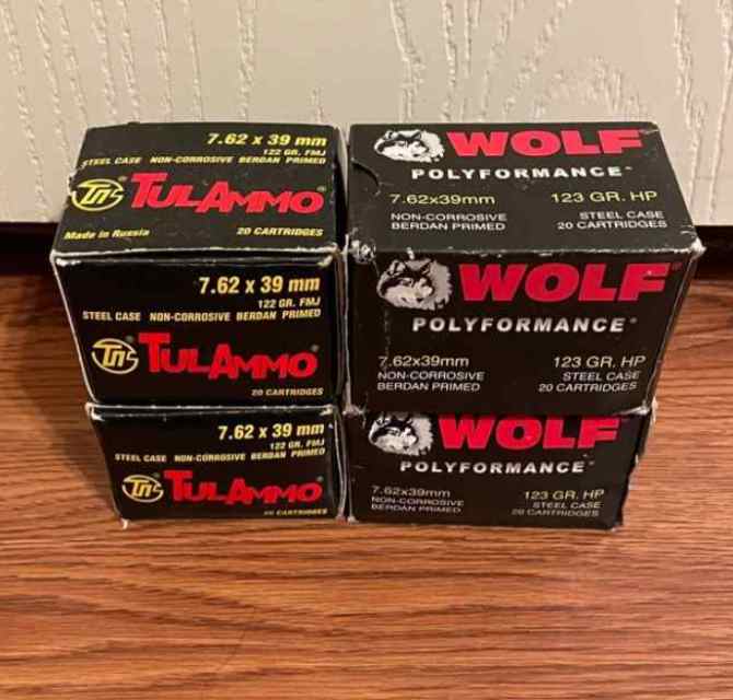 7.62x39 ammo 80 rds