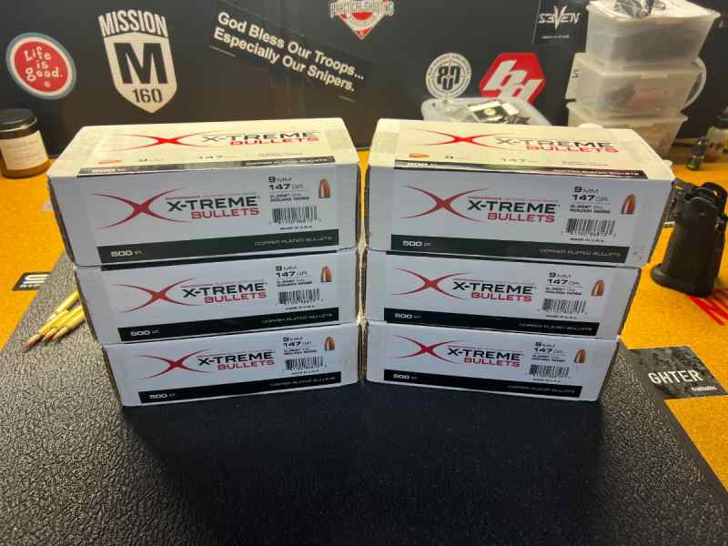 XTreme 147g RN &amp; 124g FP 9mm Projectiles $40 / $35