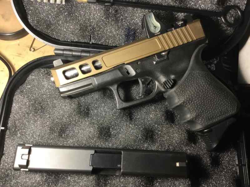Glock 23 40 cal &amp; 9mm Wuelf match grade slide 
